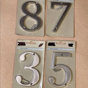 One Set of four stainless numbers, for home,office 8 3 7 5